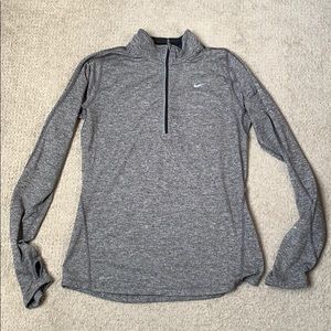 Charcoal grey Nike element dri fit half zip